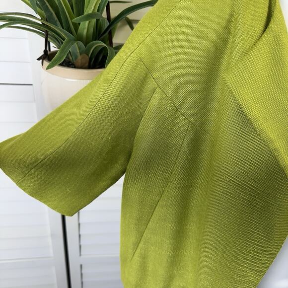 Kate Spade New York‎ Micah Cropped Blazer Jacket Moroccan Green Slub Boxy Size 8 - Picture 4 of 11